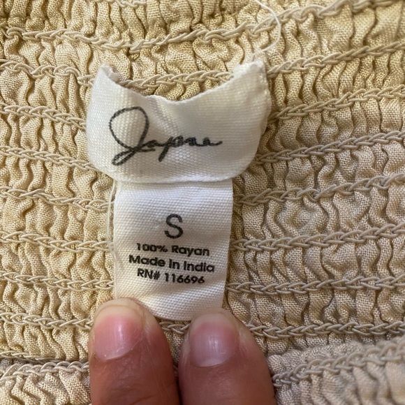 Japna Cream strapless Summer Jumper Flare Ankle Leg 100% Rayon - Picture 10 of 10